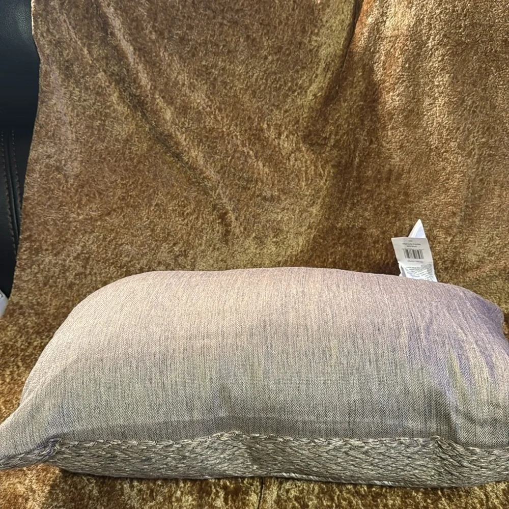 Brentwood Elegant Woven Lumber Accent Pillow - Tan